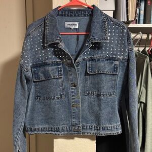 Vigoss Dark Blue Studded Jean Jacket